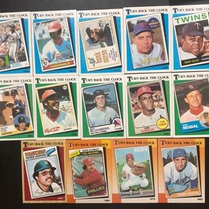1987-90 Topps Turn Back the Clock BB Card Lot (14)